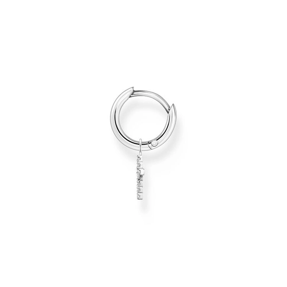 Einzel Creole Mit Kreuz Anhänger Silber von Thomas Sabo, Schneller Versand - Nordicspectra.de
