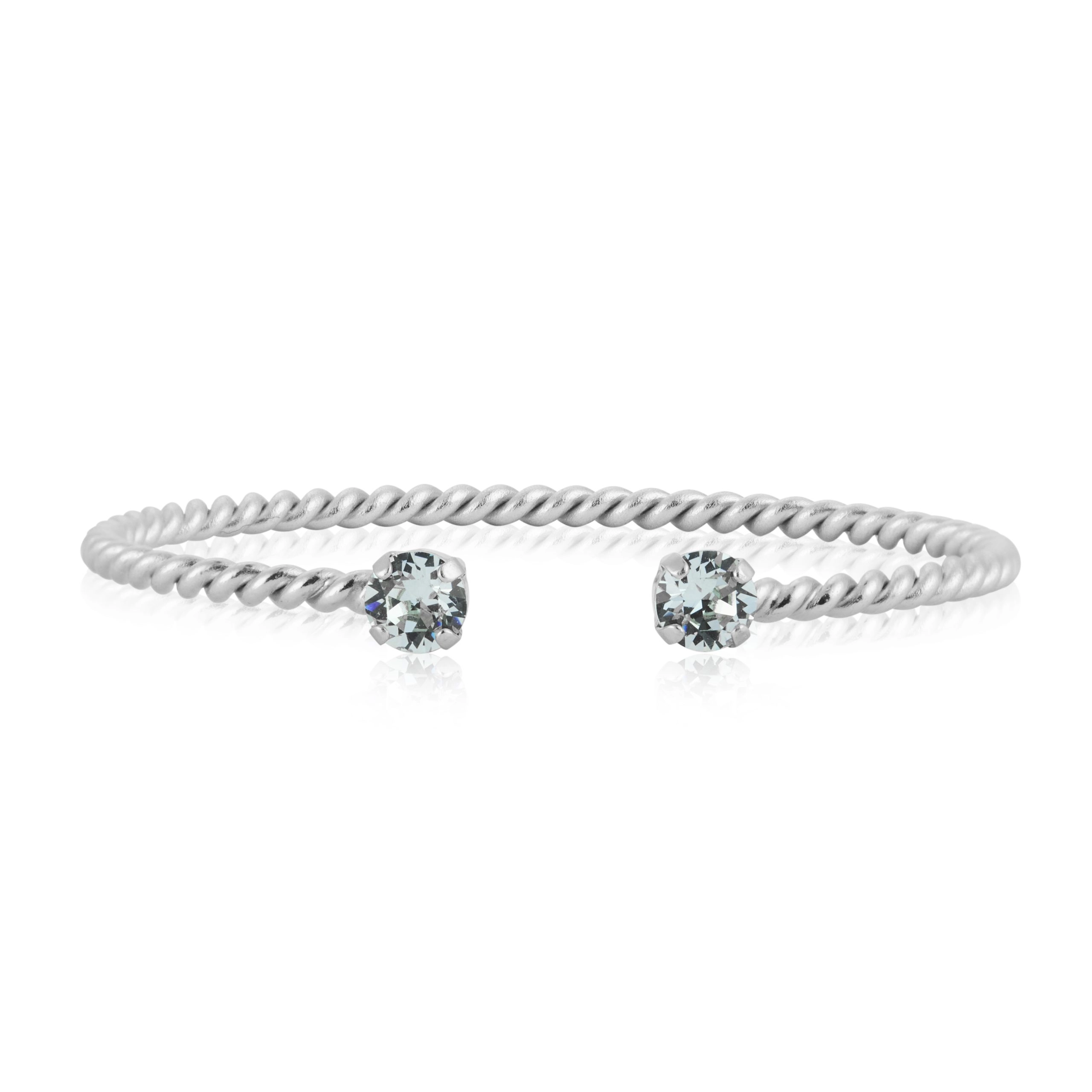 Caroline Svedbom - Mini Twisted Bracelet Rhodium Light Azore