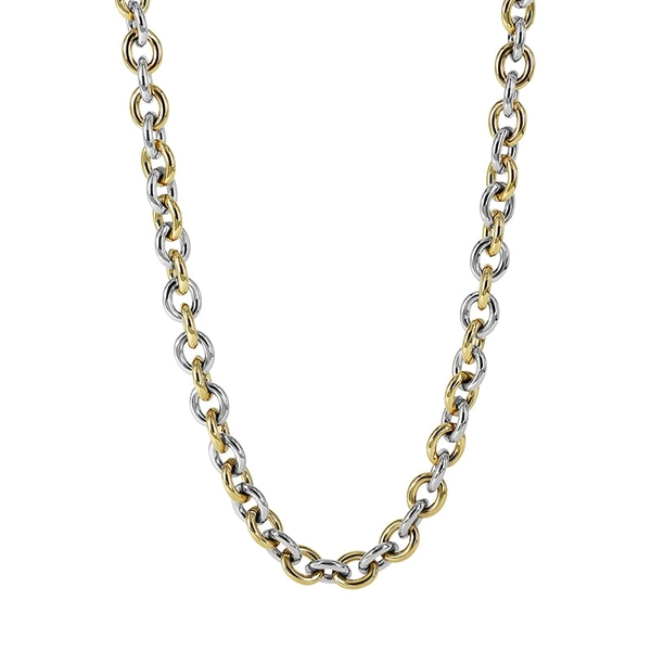 RUBY Small Långt Halsband Stål/Guld - Astrid & Agnes - Nordic Spectra