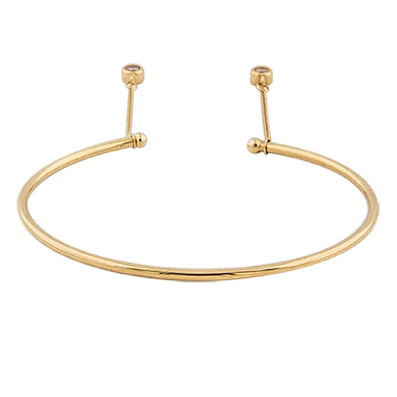 Brilliant Bangle Bracelet Double Gold -CU Jewellery - Snabb frakt & paketinslagning - Nordicspectra.se