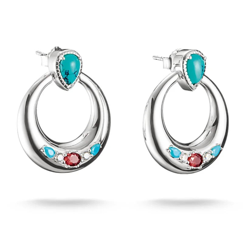 Thomas Sabo - Turkos med Glittrande Stenar Creoler