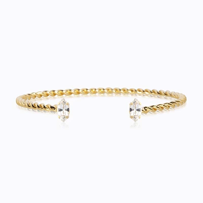 Caroline Svedbom - Petite Navette Bracelet Gold Crystal