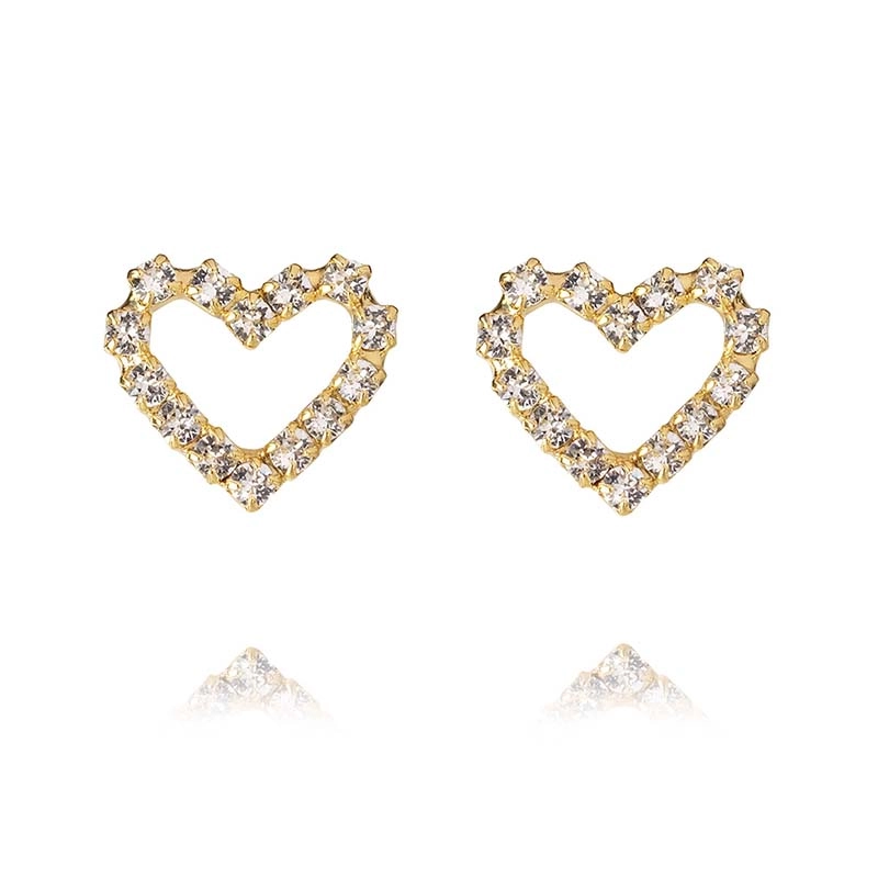Caroline Svedbom - Sweetheart Earrings Gold Crystal