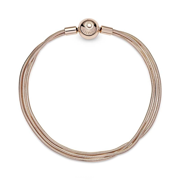Moments Ormkedjearmband med flera Kedjor Rosé - PANDORA - Snabb frakt & paketinslagning - Nordicspectra.se