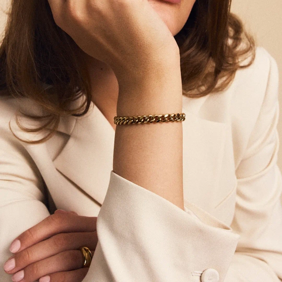 Curb Chain Bracelet Gold - Edblad - Snabba leveranser - Gratis paketinslagning