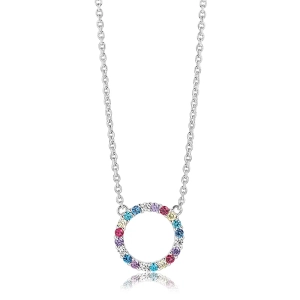 Biella Grande Halsband Mix från Sif Jakobs i silver med glittrande cubic zirconia-stenar
