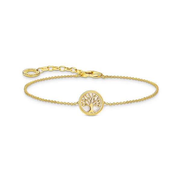 Armband med Tree of Love med Vit Emalj Guld - Thomas Sabo - Snabb leverans & paketinslagning - Nordic Spectra