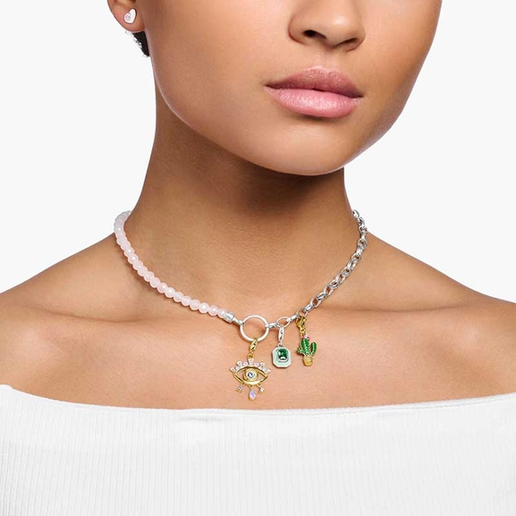 Charm-Anhänger grüner Kaktus vergoldet von Thomas Sabo, Schneller Versand - Nordicspectra.de