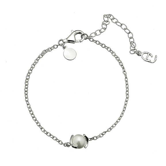 Pearl Chain Bracelet Silver -CU Jewellery - Snabb frakt & paketinslagning - Nordicspectra.se