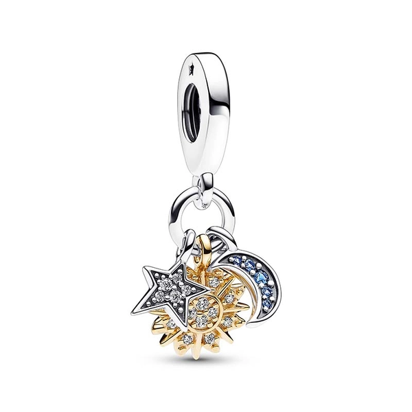 Bicolor Himmlischer Dreifacher Charm-Anhänger - PANDORA - Nordic Spectra