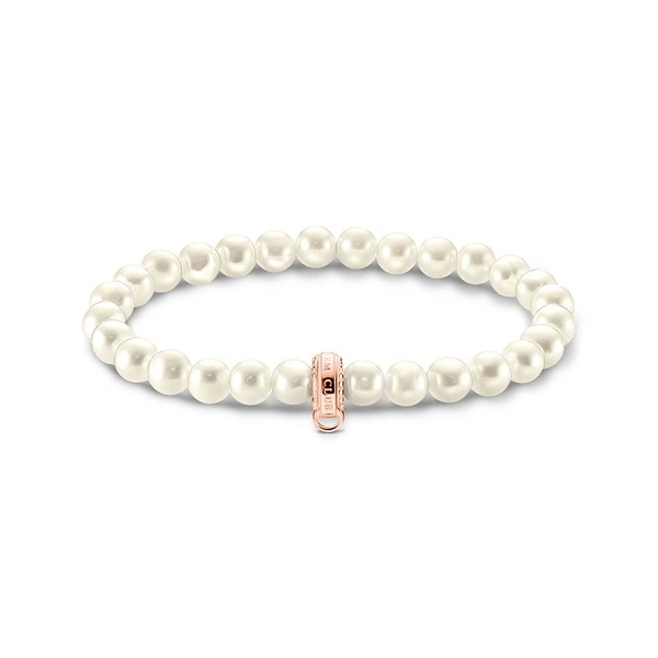 Charm Bracelet Pearls Rose Gold - Thomas Sabo - Suuri valikoima & ilmainen lahjapaketointi - Nordicspectra.fi