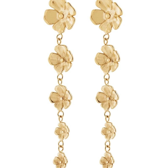 Floral Earrings Gold - Edblad - Snabb frakt & paketinslagning - Nordicspectra.se