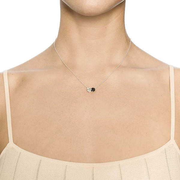 The Storm & I Necklace Crystal Quartz/Onyx - Efva Attling - Skandinaviska Designsmycken - Nordic Spectra