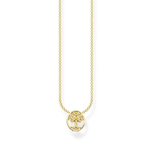 Halsband Tree of Love med Vita Stenar Guld - Thomas Sabo berlock - Snabb frakt & paketinslagning - Nordicspectra.se