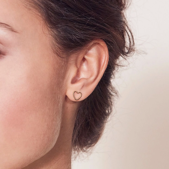 Rope Heart Studs S Gold - Edblad - Snabb frakt & paketinslagning - Nordicspectra.se