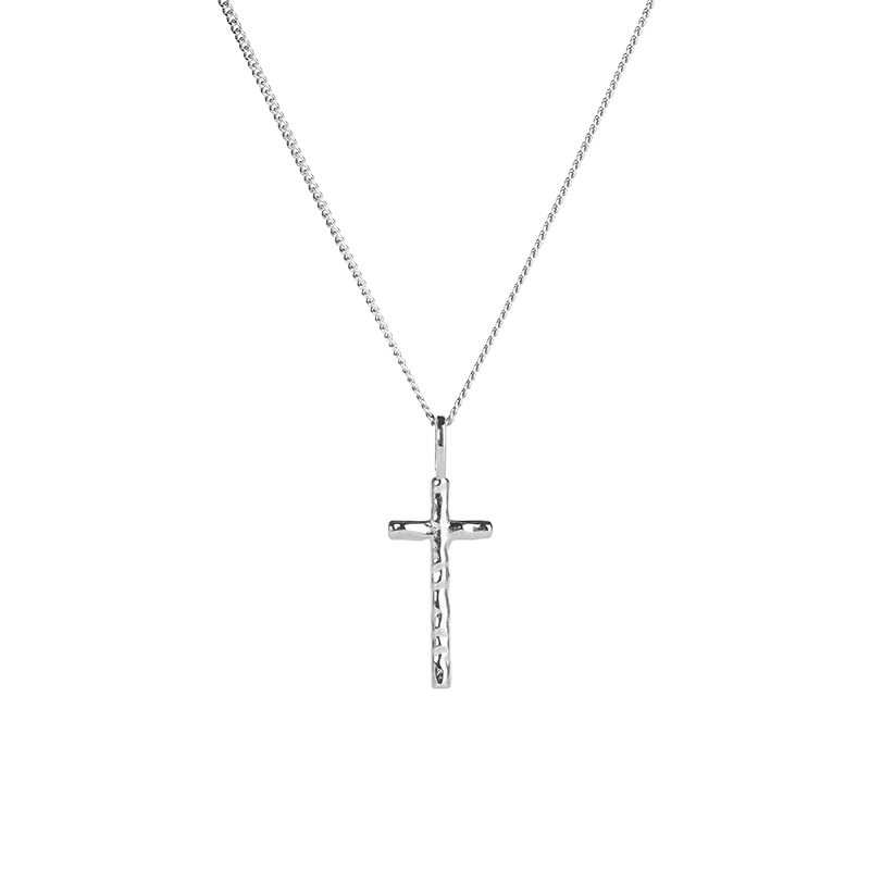 Emma Israelsson - Organic Cross Necklace SIlver