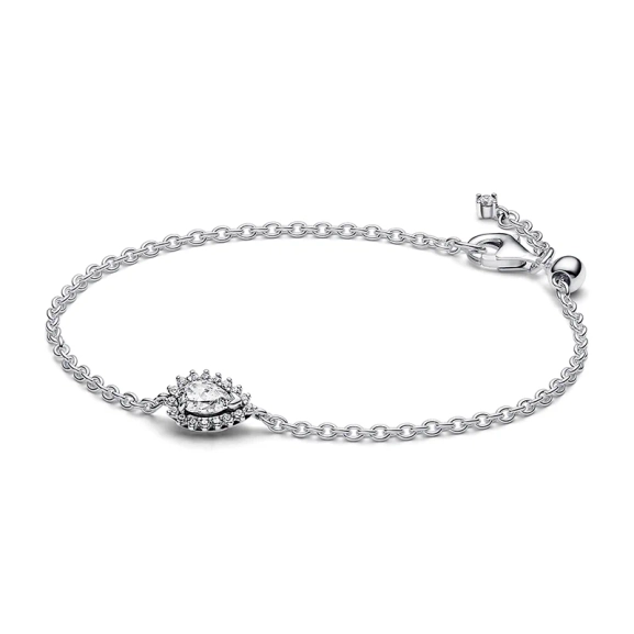 Glittrande Armband med Päronformad Sten - PANDORA - Snabb leverans & paketinslagning - Nordic Spectra