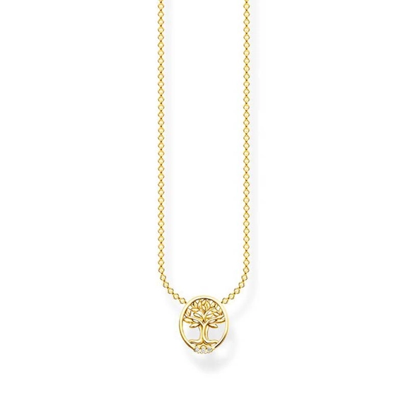 Halsband Tree of Love med Vita Stenar Guld - Thomas Sabo berlock - Snabb frakt & paketinslagning - Nordicspectra.se