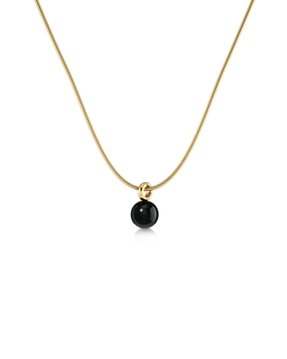 Edblad - Aura Necklace S Black Gold