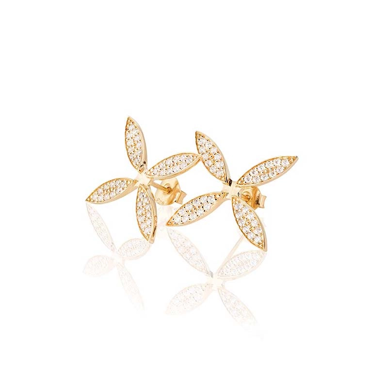 Carolina Gynning - Sparkling Ellipse Örhängen Guld