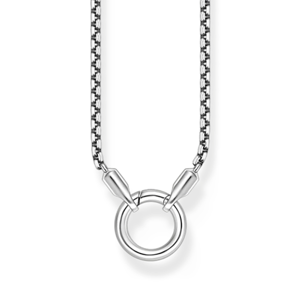 Veneziakedja med Runt Hänge i svärtat silver från Thomas Sabo