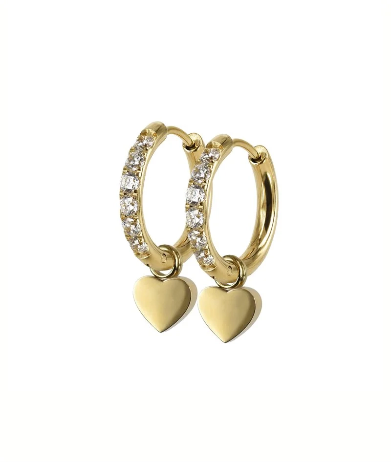 ELISE Crystal Hoops Guld - Astrid & Agnes - Nordic Spectra
