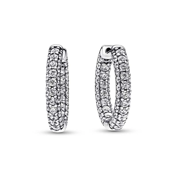 Pandora Timeless Pavéprydda Creoler - PANDORA - Snabb frakt & paketinslagning - Nordic Spectra