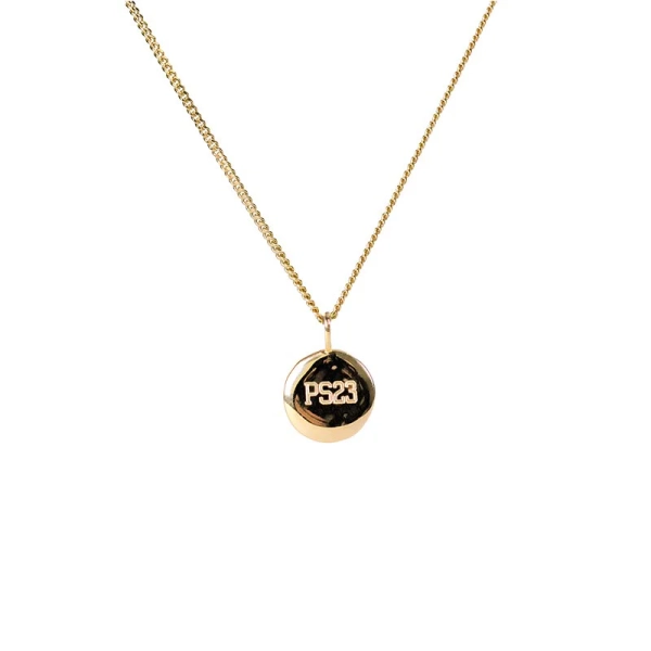 PS23 Organic Coin Gold-Halskette aus 18 Karat vergoldetem Messing mit PS23-Gravur