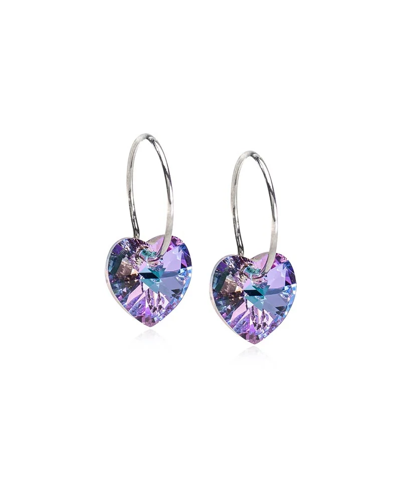 Blomdahl - NT Ear Ring 14 mm Heart 10 mm Lilac