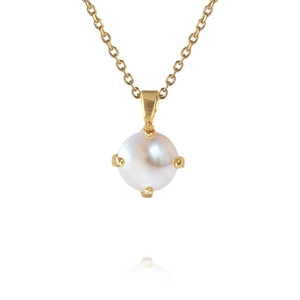 Classic Petite Necklace Gold Pearl - Caroline Svedbom - Nopea toimitus ja lahjapakkaus - Nordic Spectra