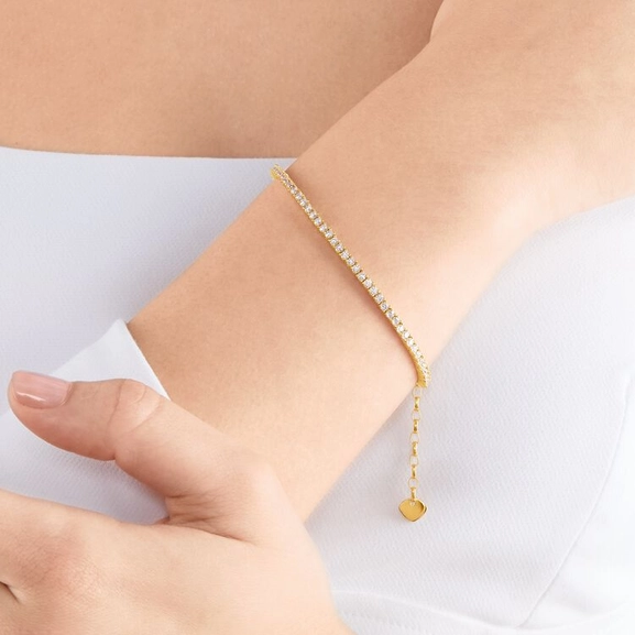 Tennisarmband Rundad Guld - Thomas Sabo berlock - Snabb frakt & paketinslagning - Nordicspectra.se