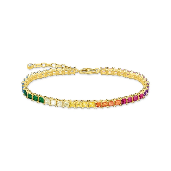 Tennis-Armband bunte Steine Gold von Thomas Sabo, Schneller Versand - Nordicspectra.de