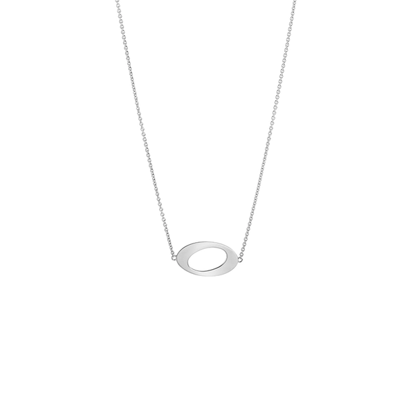 Oval & Out Collier Silver - Snabb frakt & fri paketinslagning - Nordicspectra.se