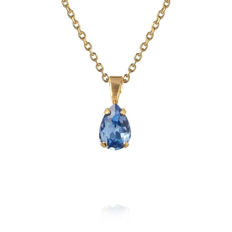 Caroline Svedbom - Petite Drop Necklace Gold Lapis