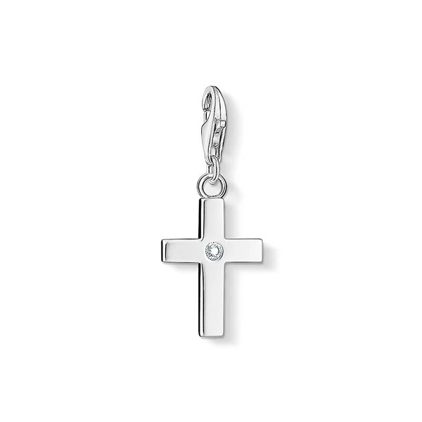 Charm-Anhänger Kreuz mit Stein Silber von Thomas Sabo, Schneller Versand - Nordicspectra.de