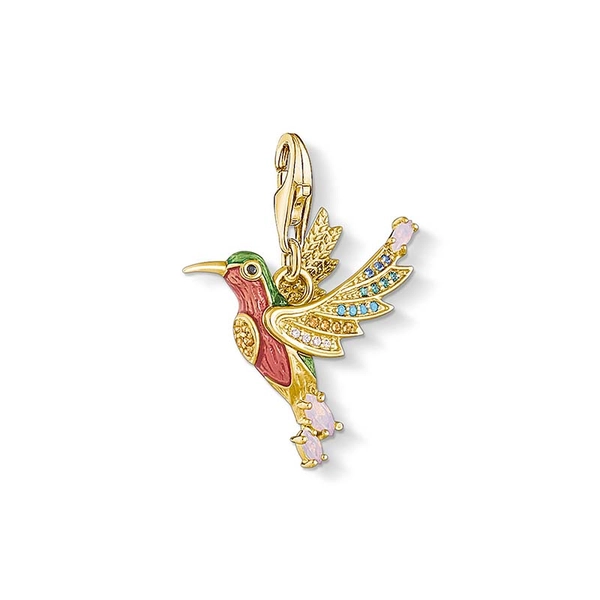 Kolibri med Färgglada Stenar Guld Berlock - Thomas Sabo berlock - Snabb frakt & paketinslagning - Nordicspectra.se
