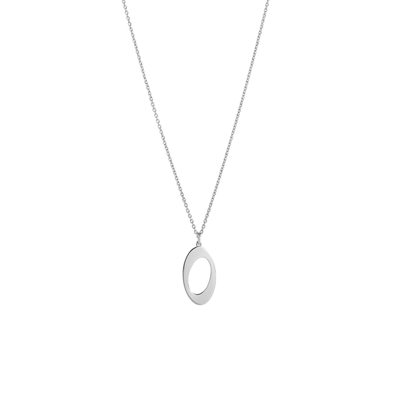 Oval & Out Necklace Silver - Nordic Spectra - Suuri valikoima & ilmainen lahjapaketointi - Nordicspectra.fi