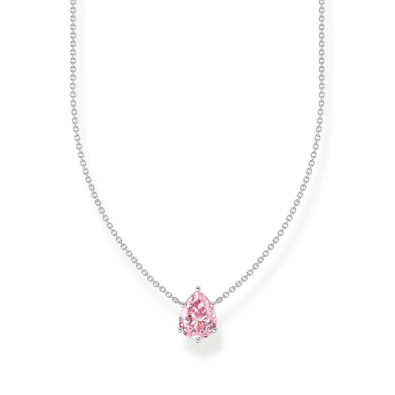Kette mit pinkfarbenem Tropfen-Anhänger Silber - Thomas Sabo - Nordic Spectra