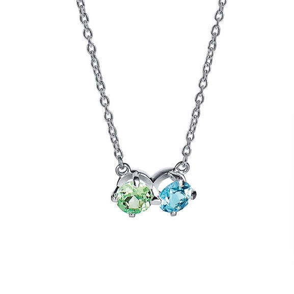 The Sea & I Necklace Green Sapphire/Topaz von Efva Attling, Schneller Versand - Nordicspectra.de