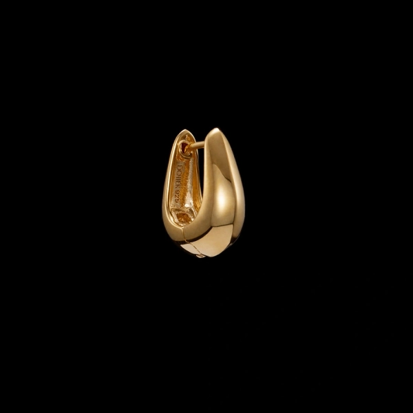 Chunky Knife Edge Hoop 17 mm Gold: kraftfullt