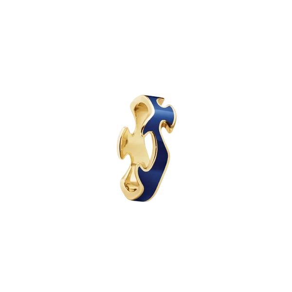 Fusion Middle Ring Gold Blue - Georg Jensen - Designschmuck mit schnellen und sicheren Lieferungen - Nordic Spectra