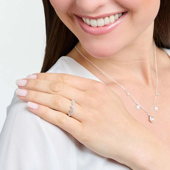 Ring Eiskristalle Silber von Thomas Sabo, Schneller Versand - Nordicspectra.de