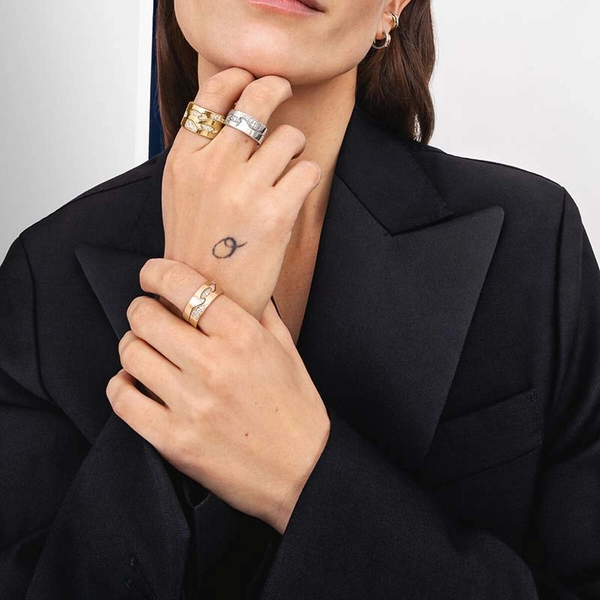 Fusion 2-delad Ring RG/RG Moln Pavé - Georg Jensen örhängen - Snabb frakt & paketinslagning - Nordicspectra.se