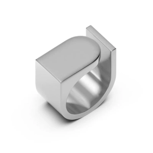 Edblad Insignia Ring i polerat rostfritt stål med skulptural design