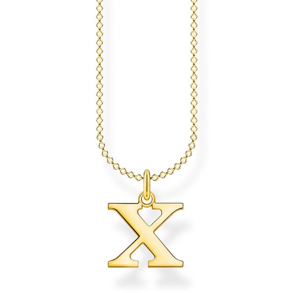 Kette Buchstabe Gold - X von Thomas Sabo, Schneller Versand - Nordicspectra.de
