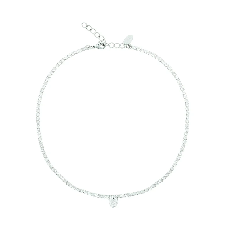 Caroline Svedbom - Love Edit Necklace Rhodium Crystal