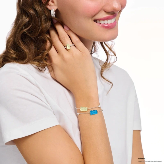 HARIBO Armband Gummibjörn Blå med Pärla & Sten - Thomas Sabo - Snabb leverans & paketinslagning - Nordic Spectra