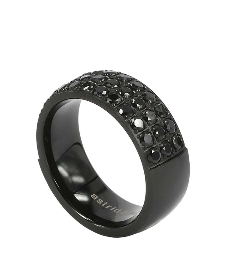 CLARISSA Ring Svart - Astrid & Agnes - Snabb frakt & paketinslagning - Nordicspectra.se