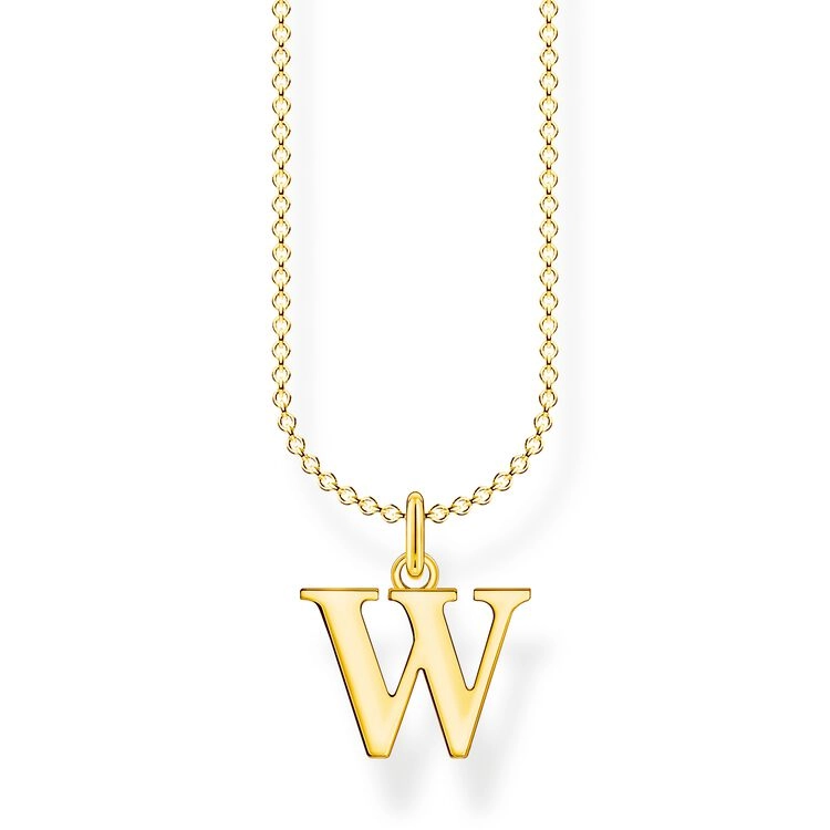 Thomas Sabo – Bokstavshalsband Guld – W