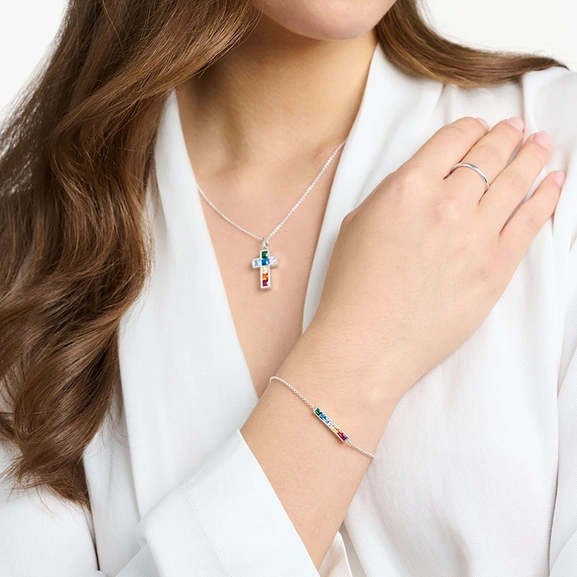 Armband bunte Steine Silber von Thomas Sabo, Schneller Versand - Nordicspectra.de